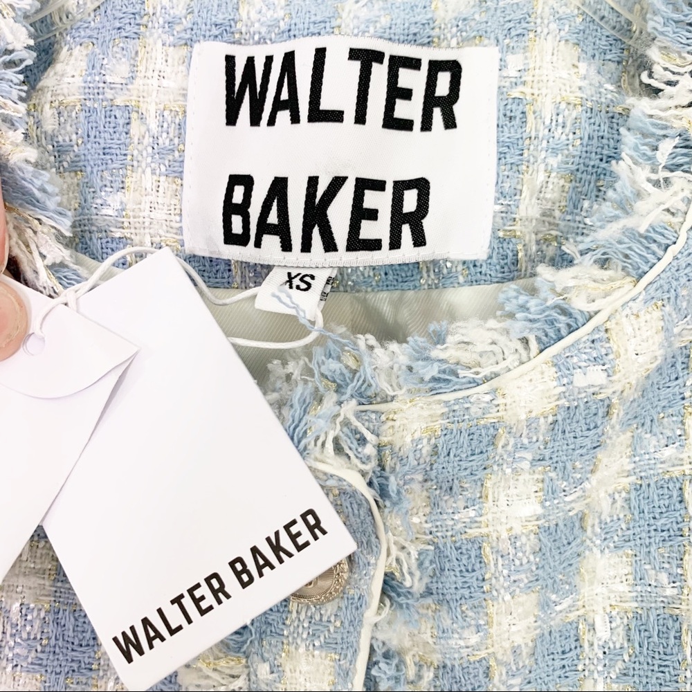 Walter Baker Jacket Callista Nautical Tweed Blazer Blue XS NWT - Picture 7 of 12